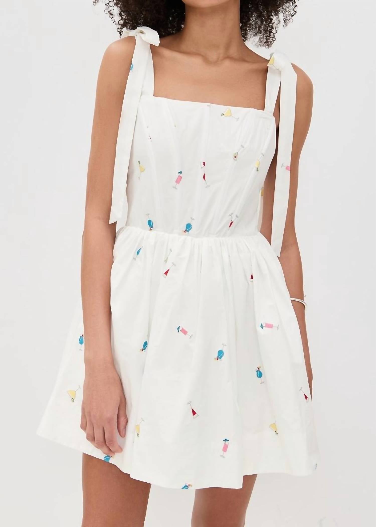 En Saison - Nellie Embroidered Corset Style Mini Dress
