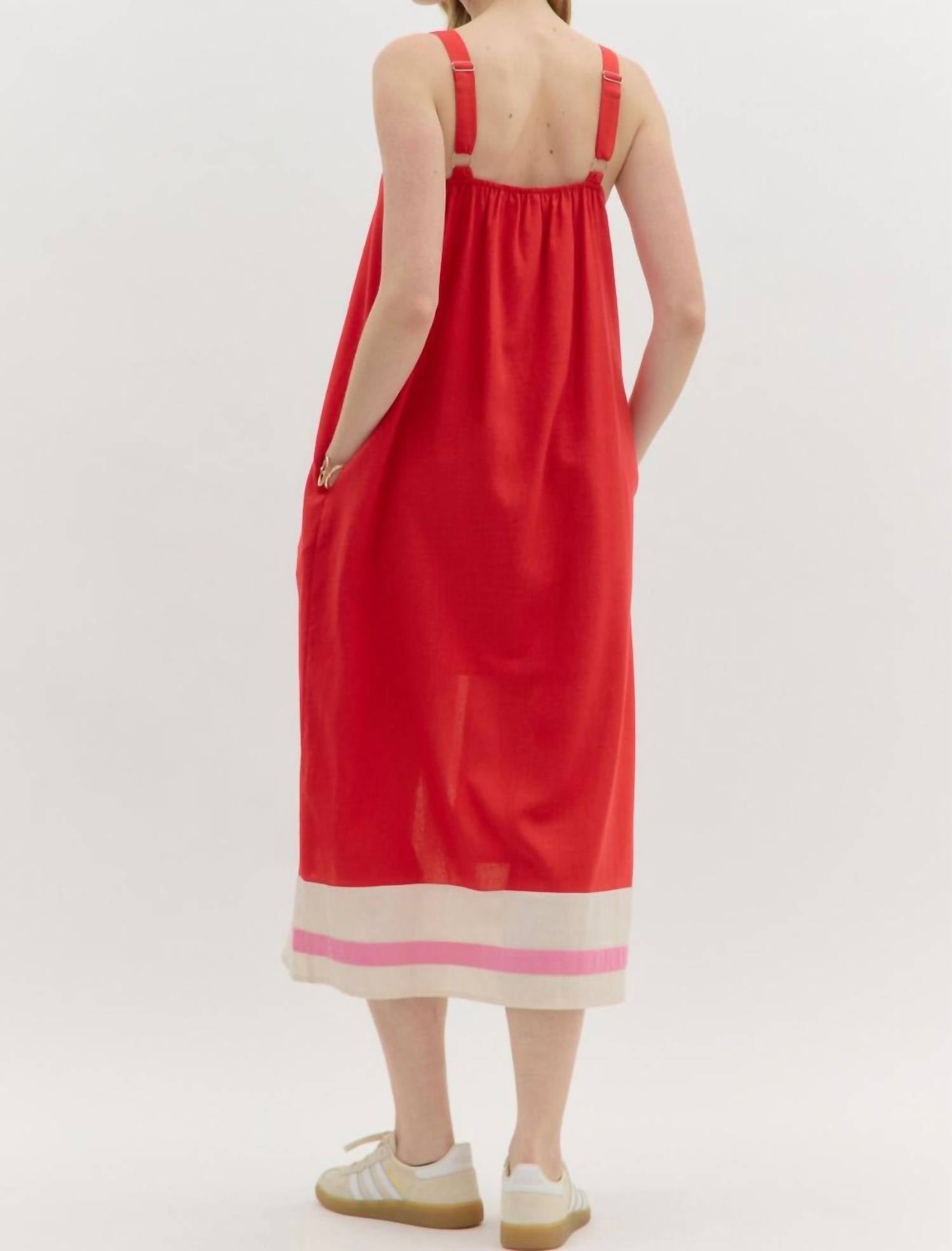 Entro - Porch Swing Color-Block Dress
