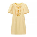 Sanyao Fashion - Chic Bow Accent Cut Out Mini Dress