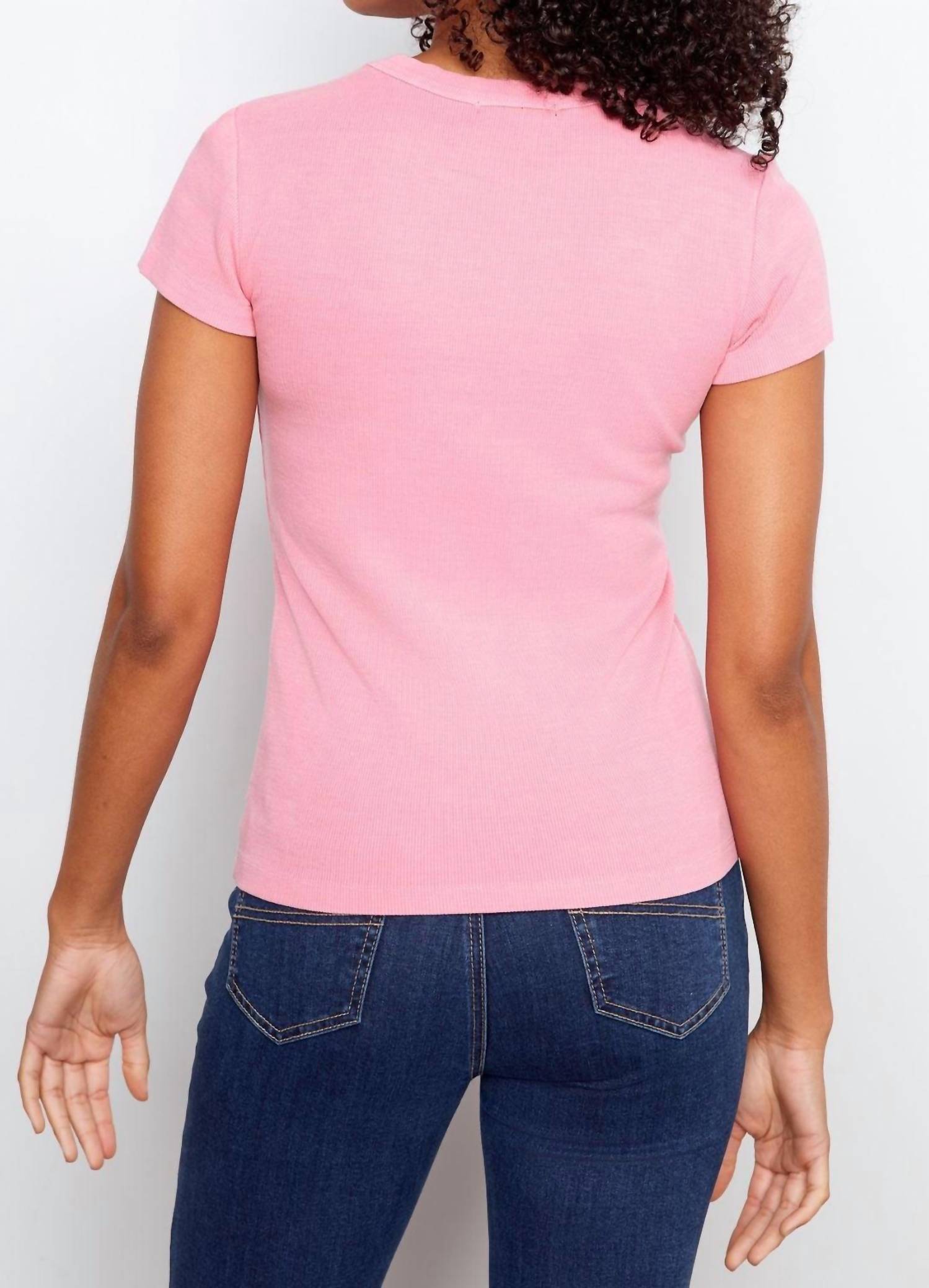 Charlie B - Tencel Ribbed Crew Neck Tee