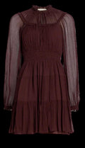 Ulla Johnson - Ava Silk Long Sleeve Mini Dress