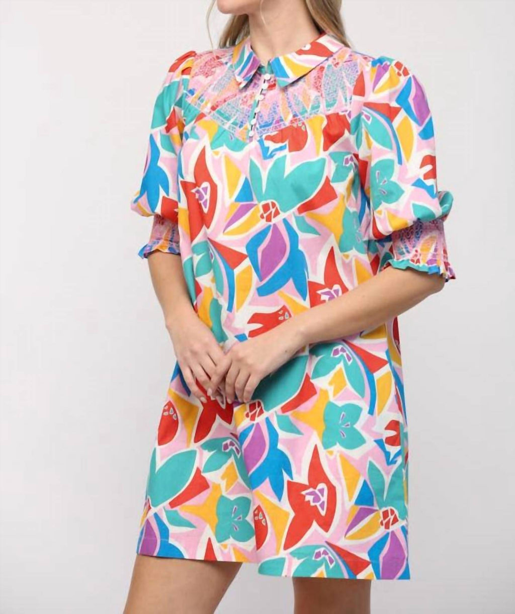 Fate - Torrance Abstract Floral Dress