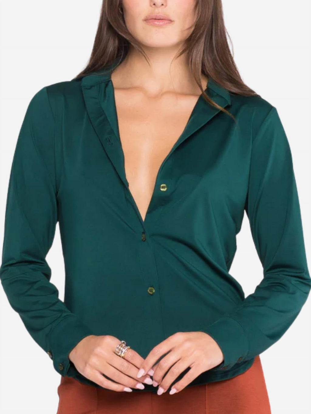 Ripley Rader - Jersey Button Down Top