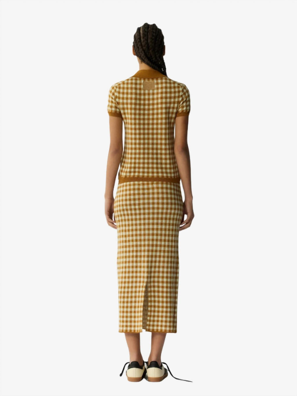 Guest In Residence - Gingham Shrunken Polo Top