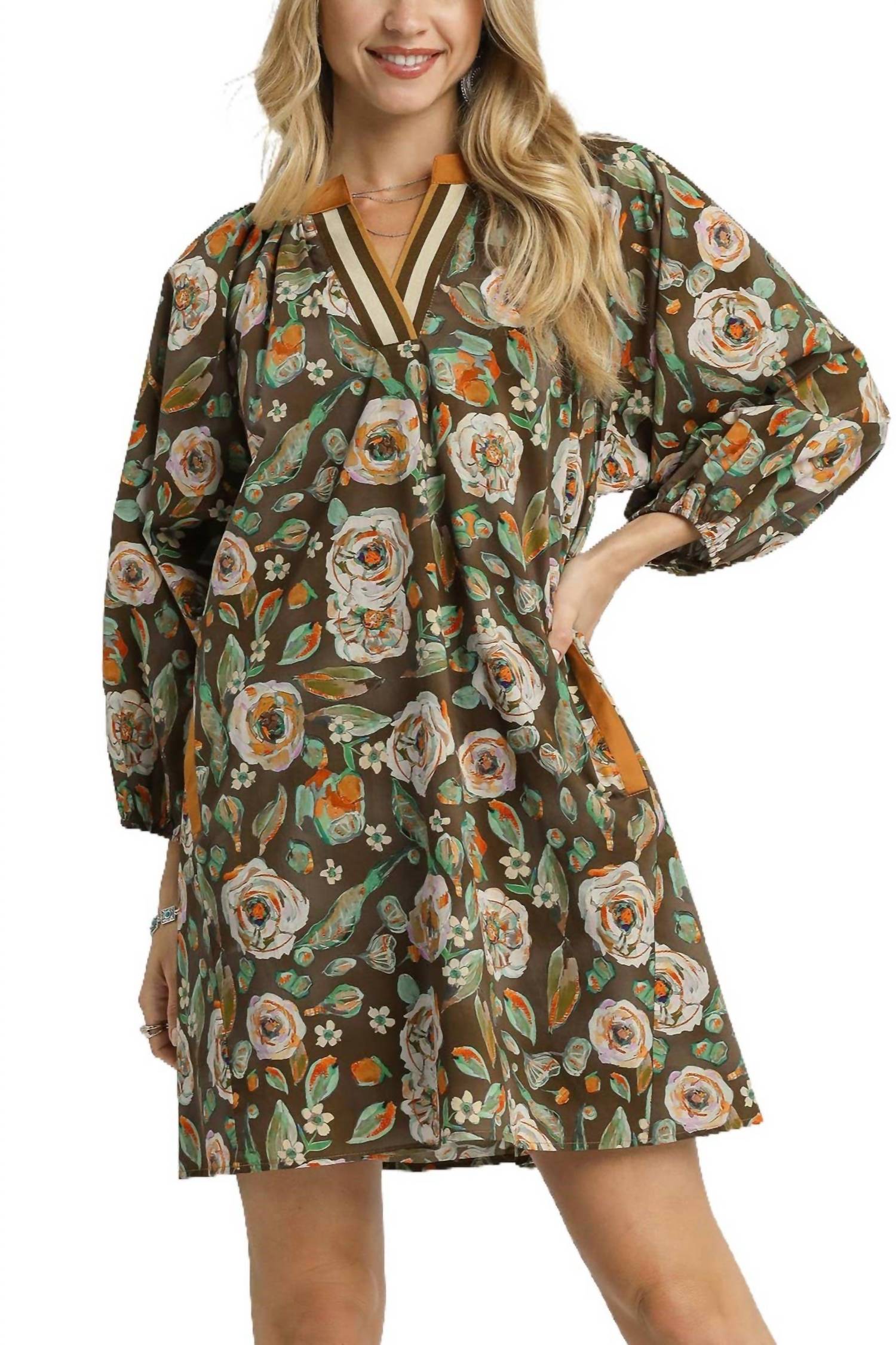 Vanilla Monkey - Chelsea Vintage Camellia Print Mini Dress