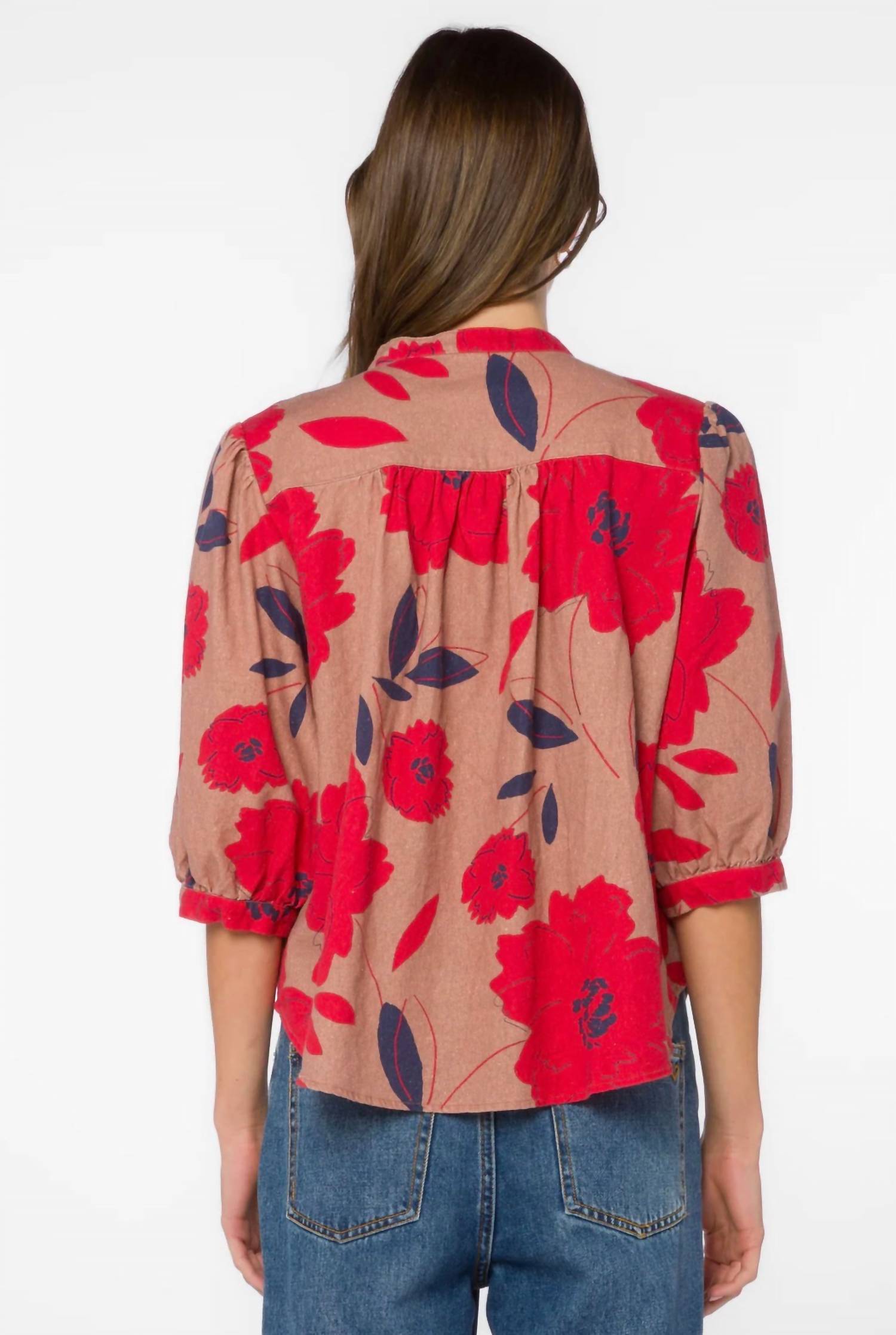 Velvet Heart - Zyler Floral Peasant Top