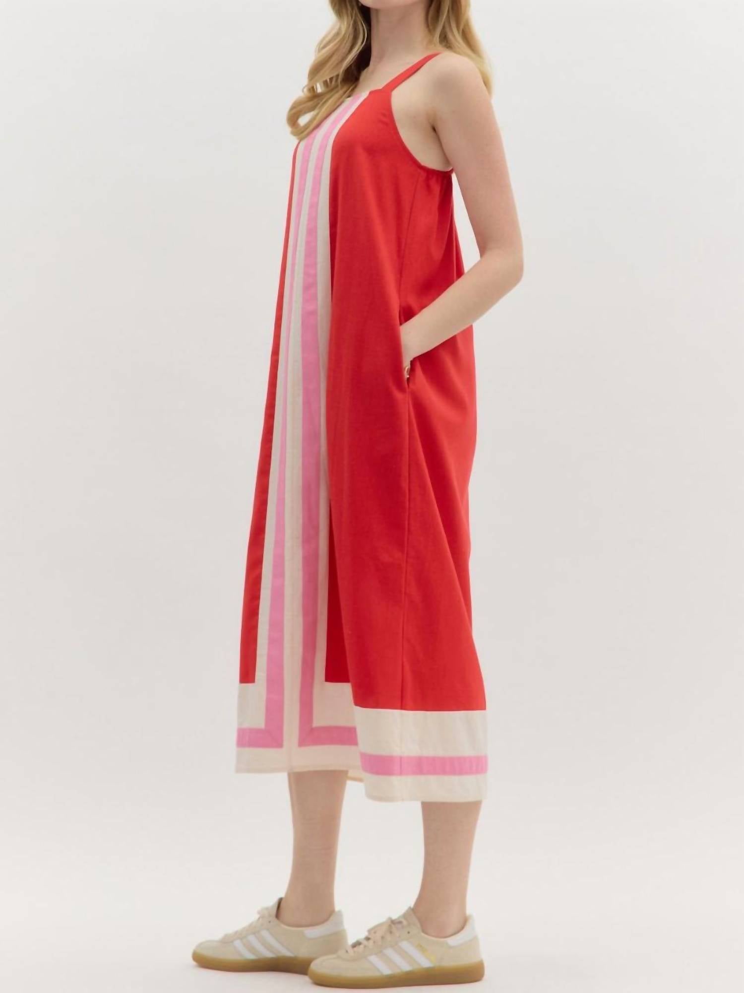Entro - Porch Swing Color-Block Dress