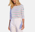 Saint James - Striped Top With 3/4 Sleeves