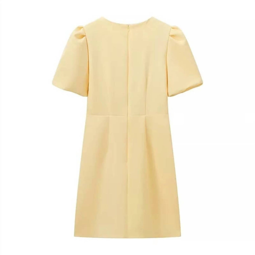 Sanyao Fashion - Chic Bow Accent Cut Out Mini Dress