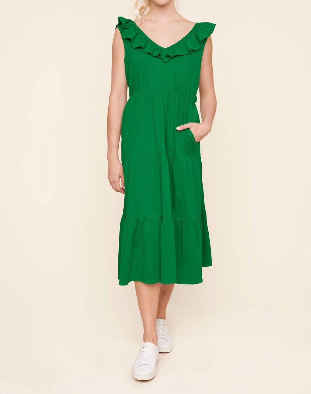 Sugarlips - Elaine Ruffle Tiered Midi Dress