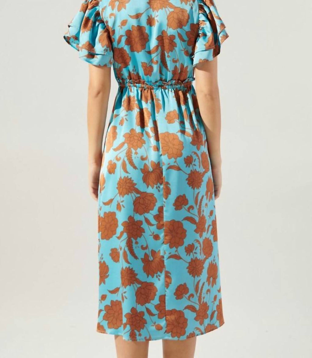 Sugarlips - Flora Fall Satin Dress