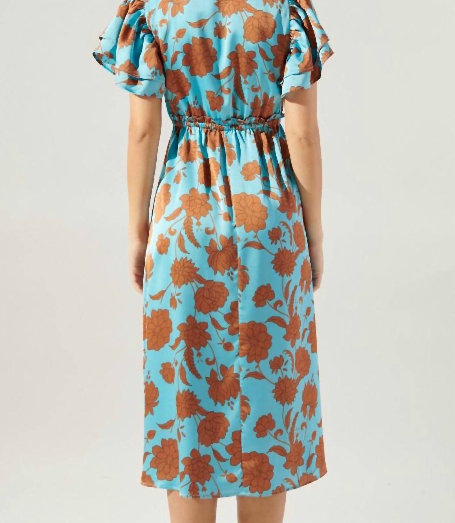 Sugarlips - Flora Fall Satin Dress