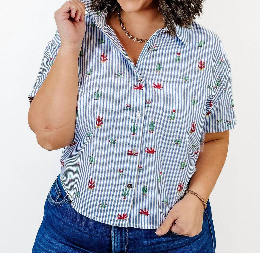 Tribal - Button Front Blouse