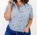 Tribal - Button Front Blouse