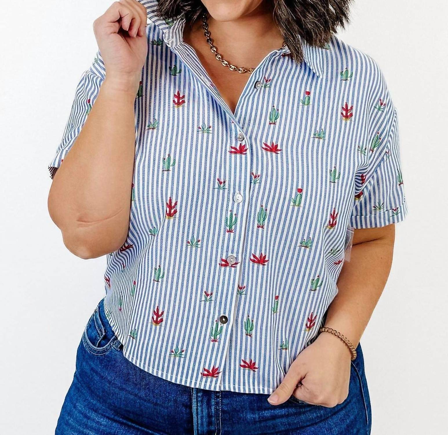 Tribal - Button Front Blouse