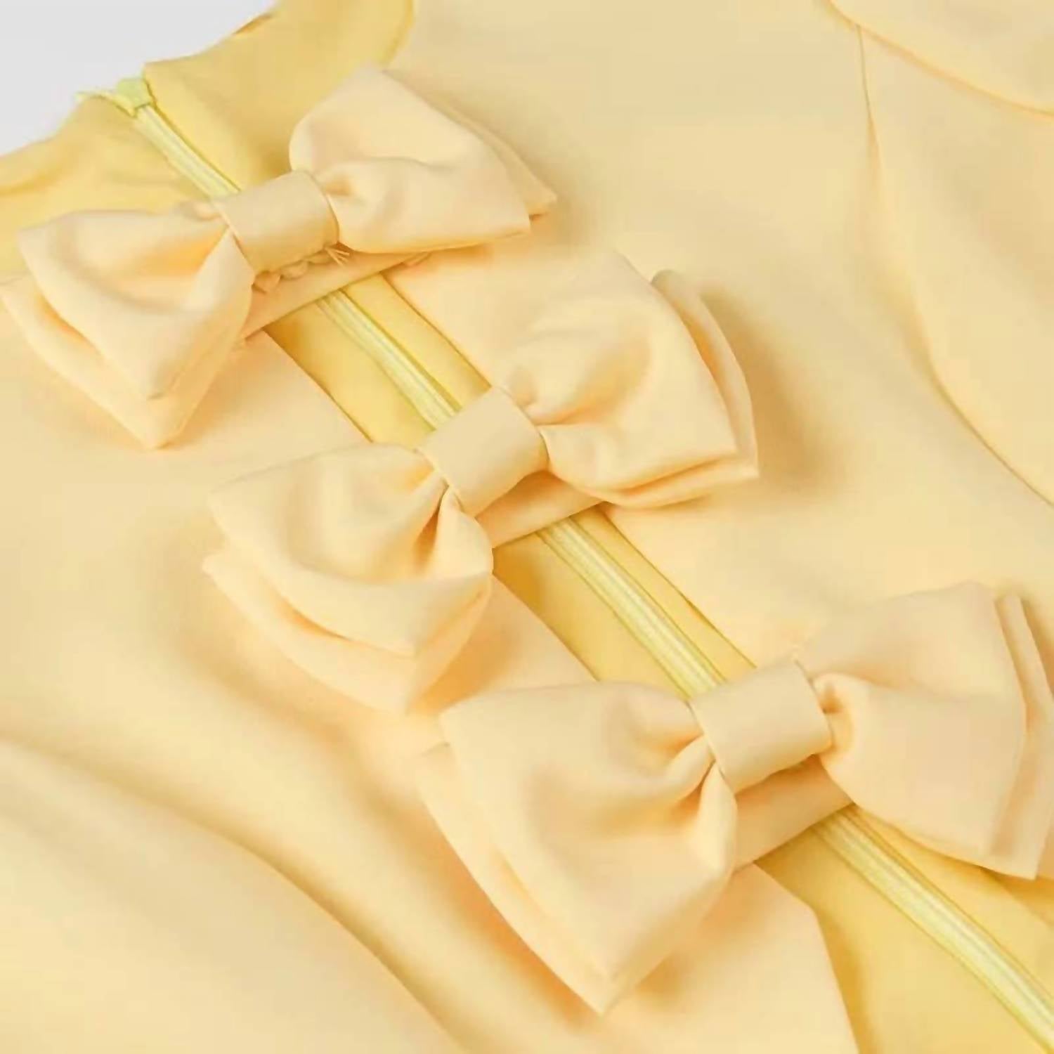 Sanyao Fashion - Chic Bow Accent Cut Out Mini Dress