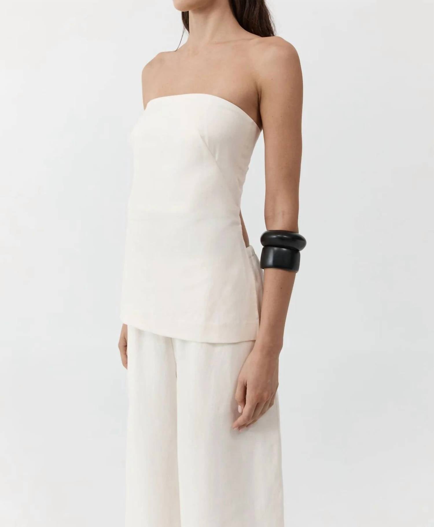 St. Agni - STRAPLESS ROULEAU TIE TOP