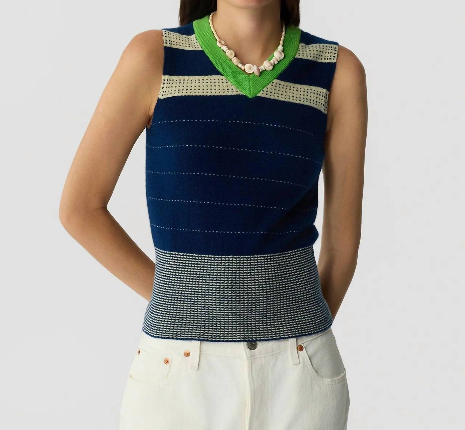 Guest In Residence - Collegiate Stripe Vest