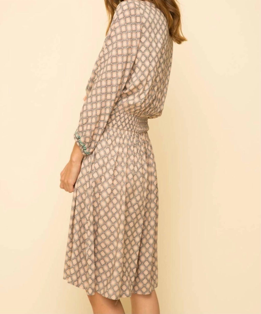Mystree - Peaceful Breeze Embroidered Printed Dress