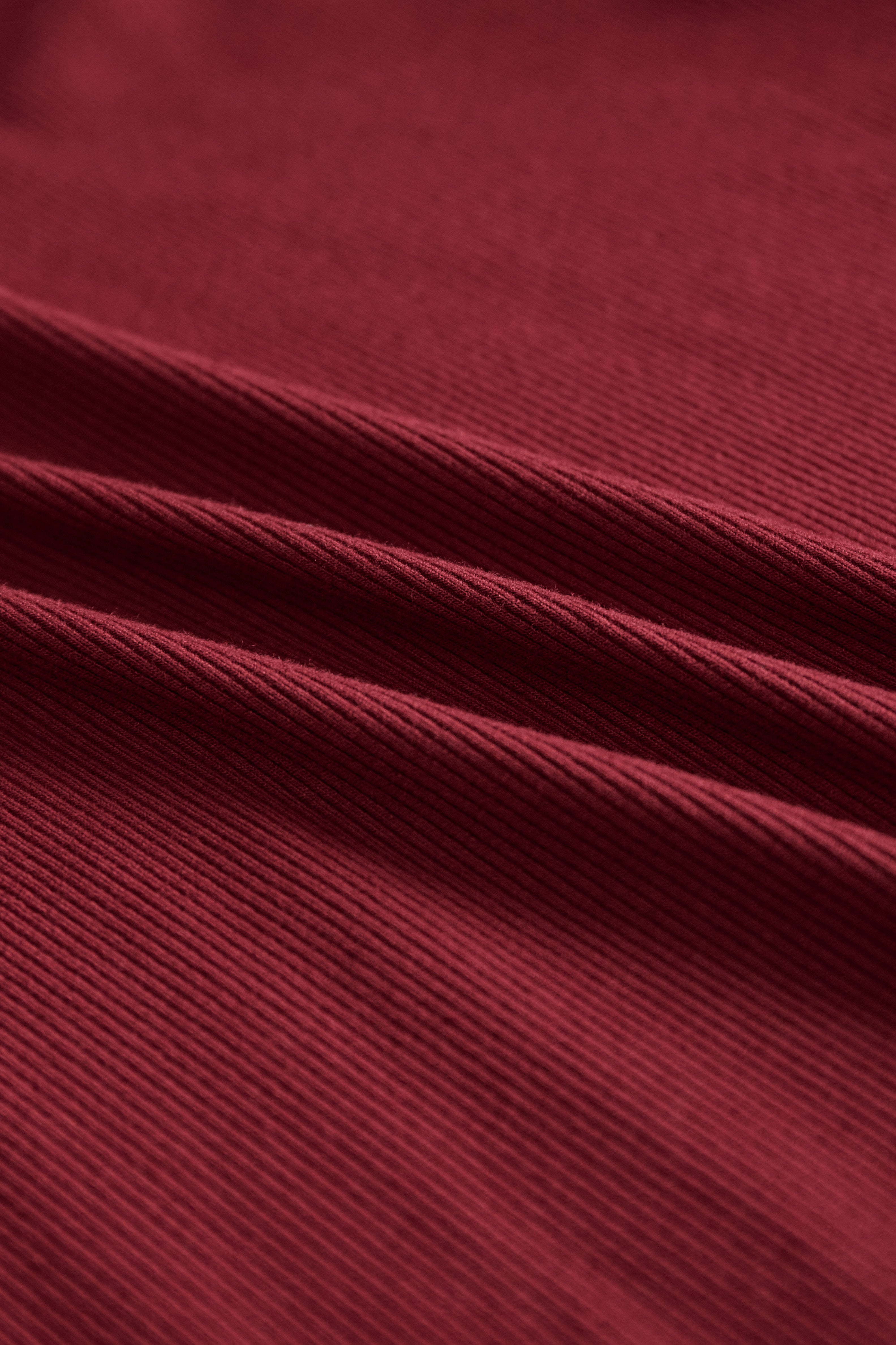Burgundy Ribbed Turtleneck Mini Dress with Balloon Sleeves
