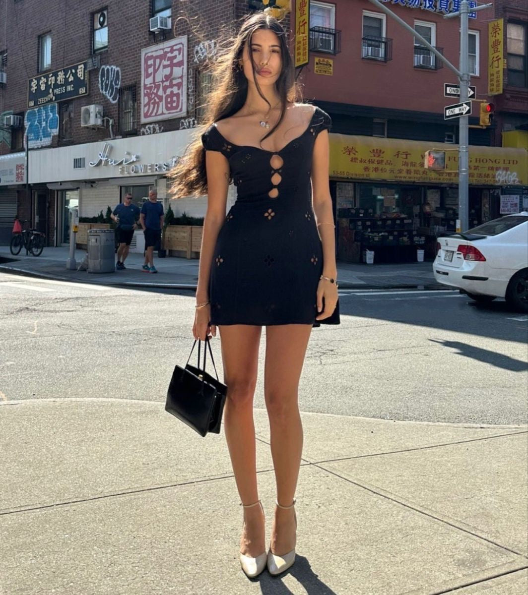 Maria Eyelet Mini Dress