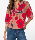 Velvet Heart - Zyler Floral Peasant Top