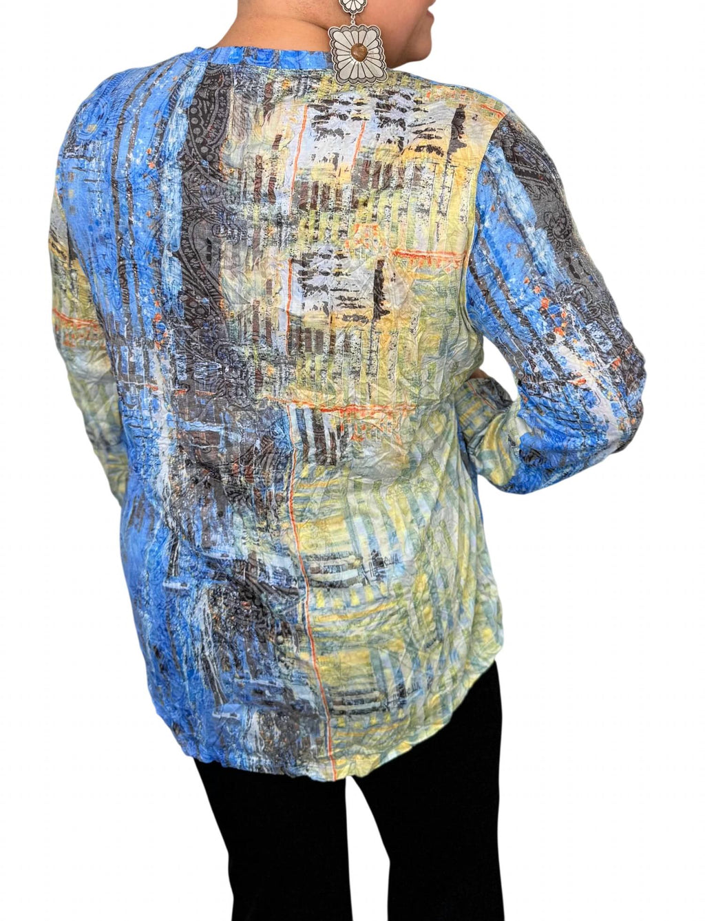Shana Apparel - Long Sleeve Crinkle Tunic Top