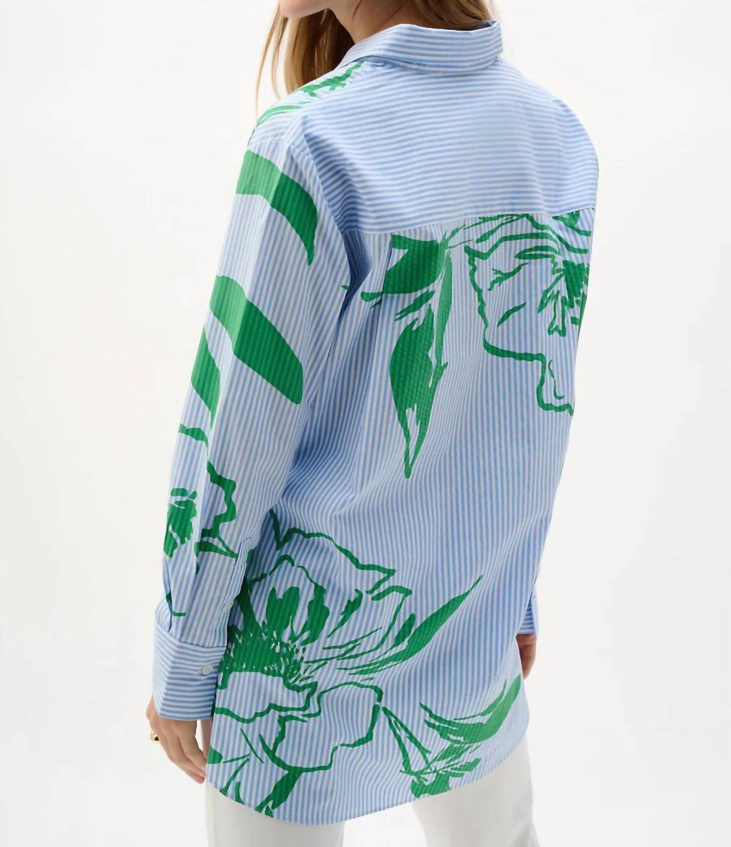 Joseph Ribkoff - Cotton Stripe Floral Shirt