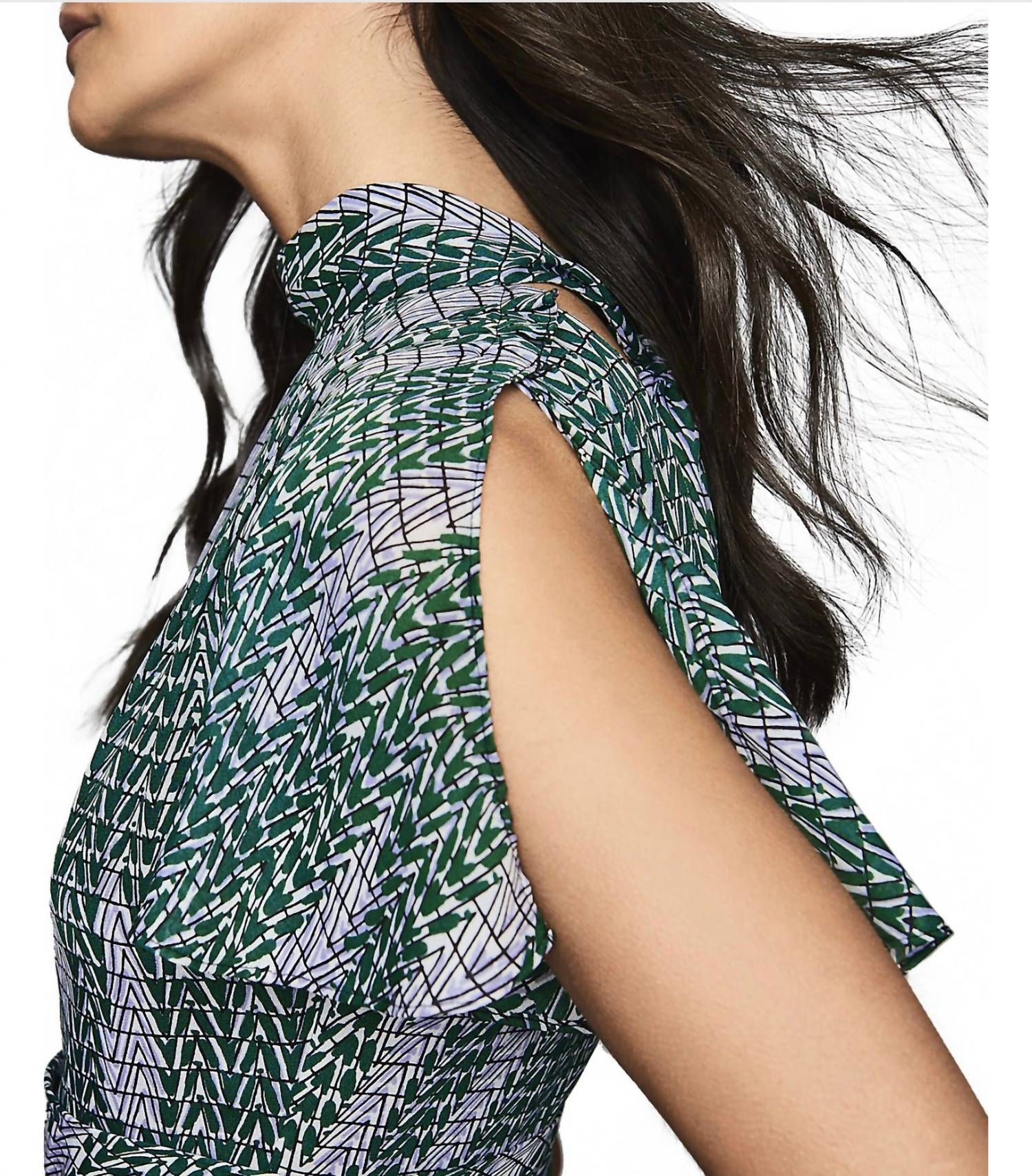 Reiss - Natalie Printed Split Sleeve Dress