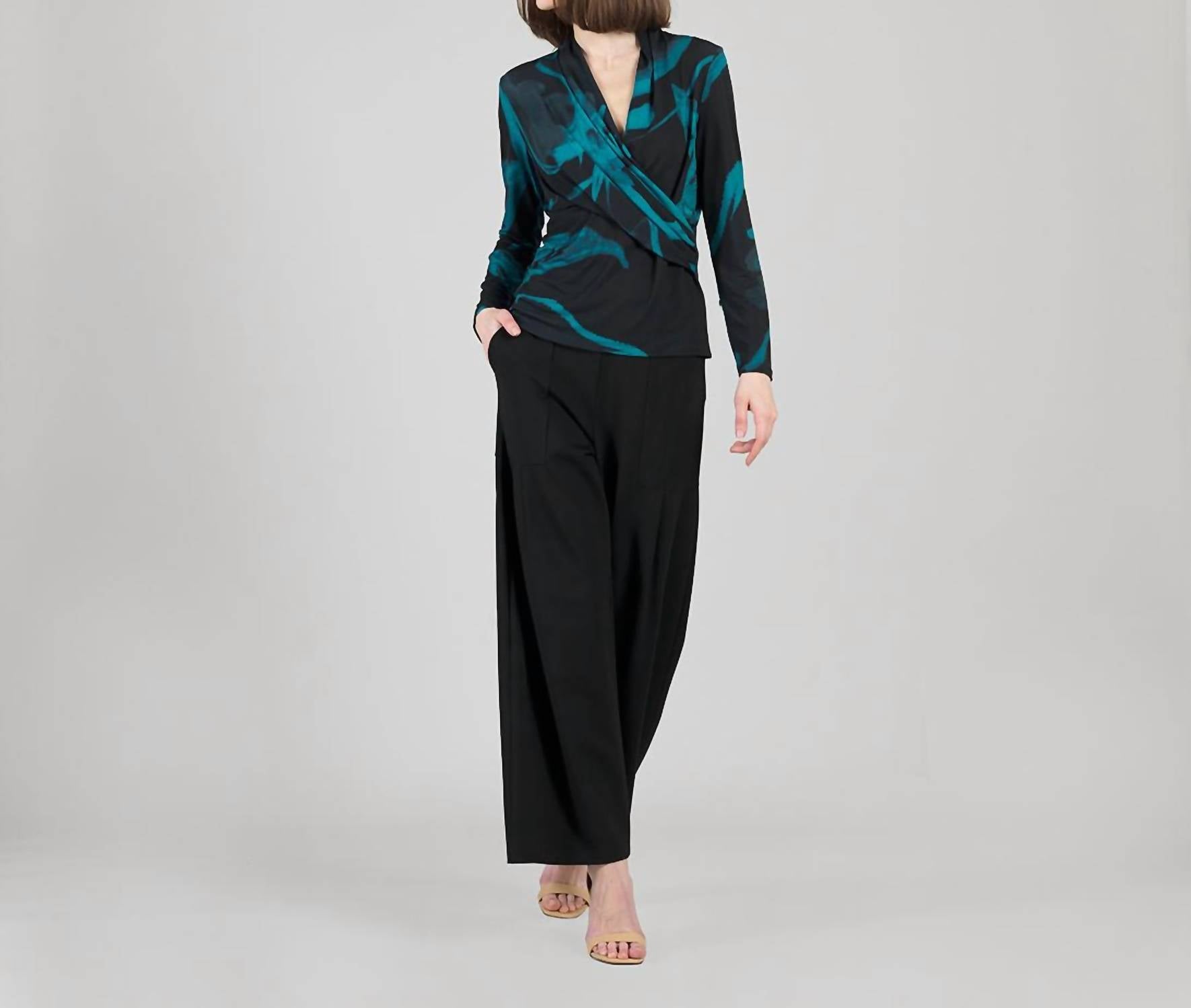 Clara Sunwoo - V-neck Draped Pleat Top