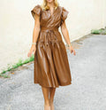 Sincerely Ours - Cala Faux Leather Dress