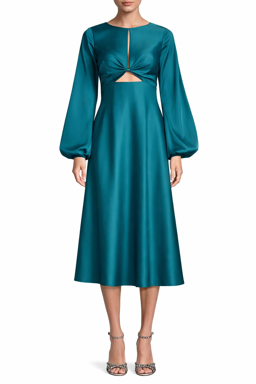 Liv Foster - Satin Cut-out Midi Dress