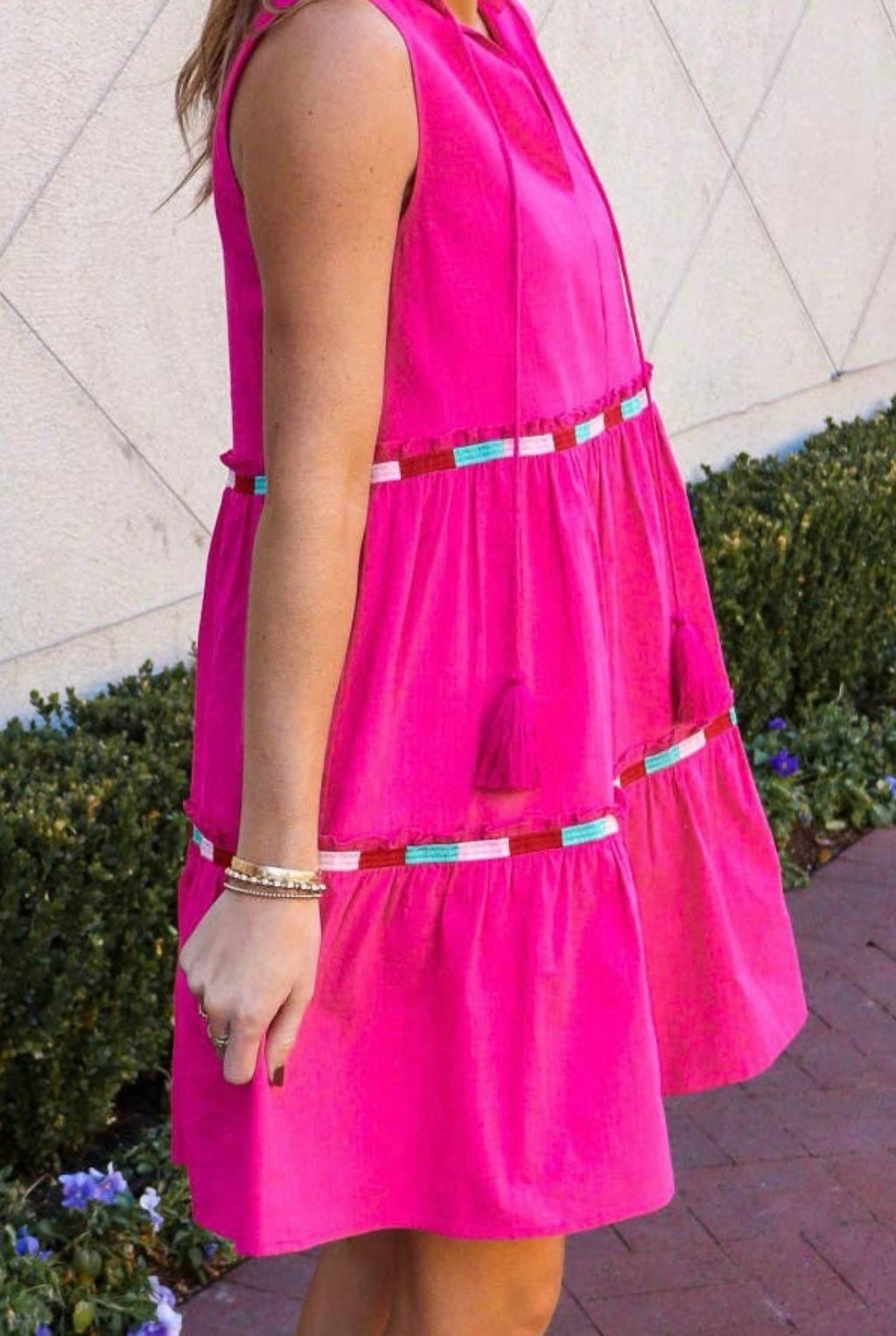 J.Marie - Christy Embellished Trim Dress