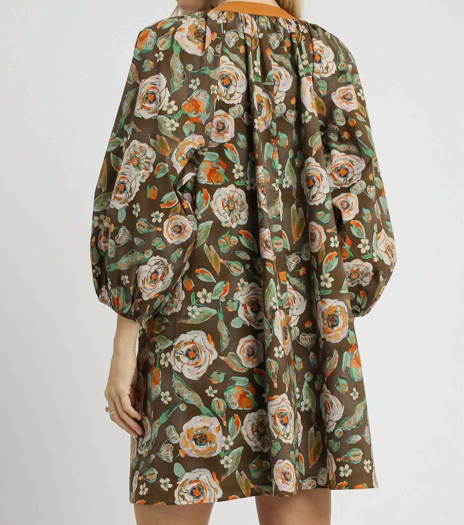 Vanilla Monkey - Chelsea Vintage Camellia Print Mini Dress