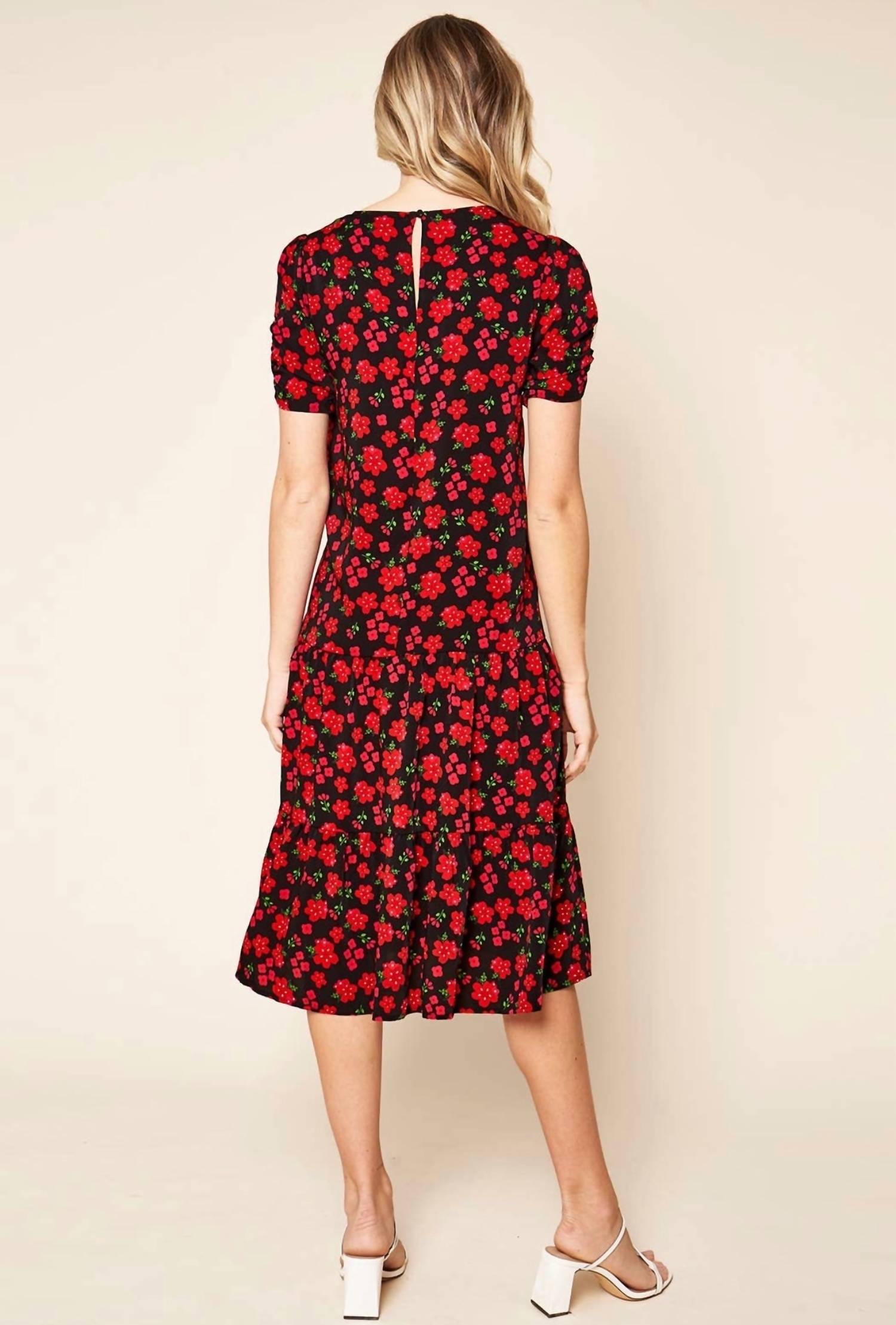 Sugarlips - Mandi Floral Tiered Midi Dress