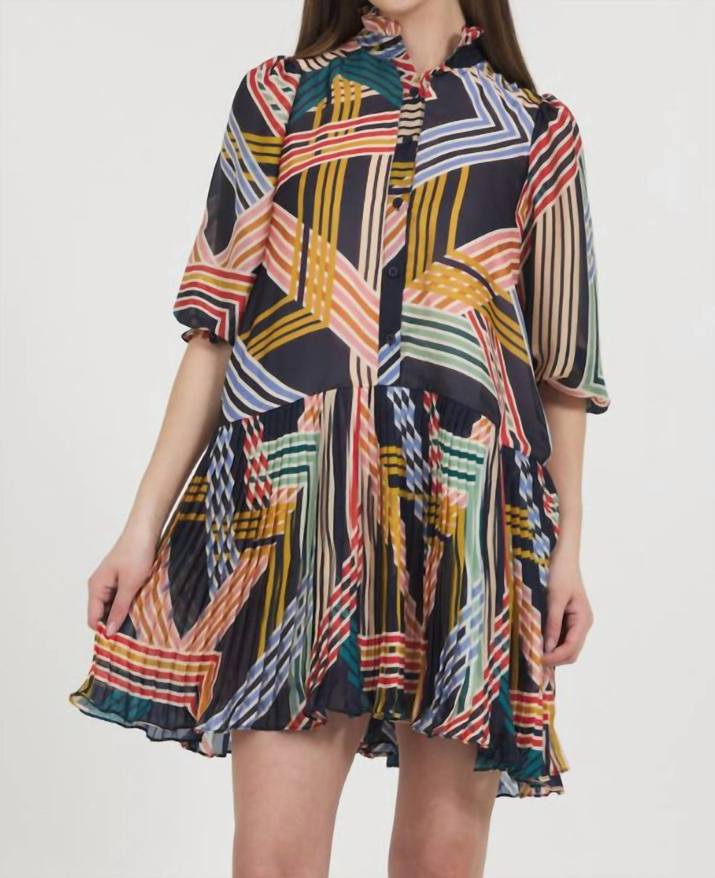 Stellah - Lilit Geo Mini Dress