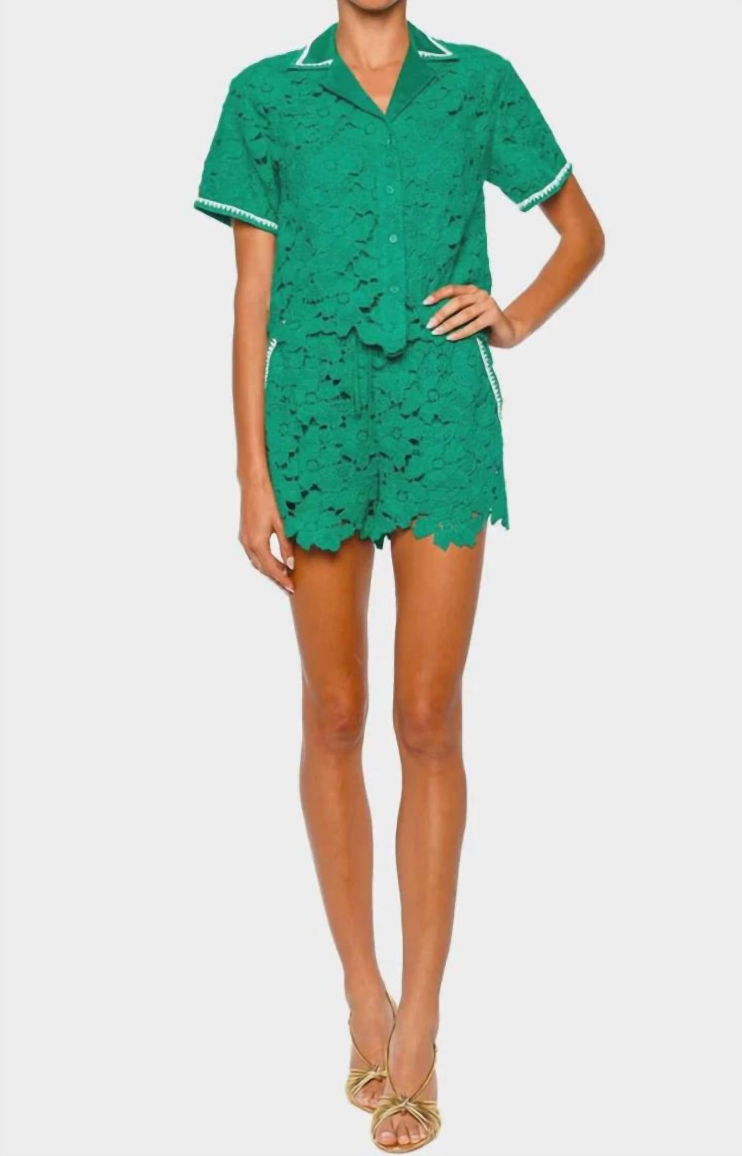 Jonathan Simkhai - GLENN LACE CAMP SHIRT